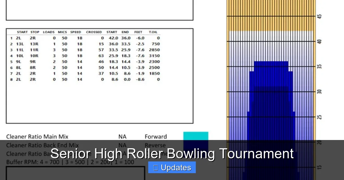 Senior High Roller Bowling Tournament
