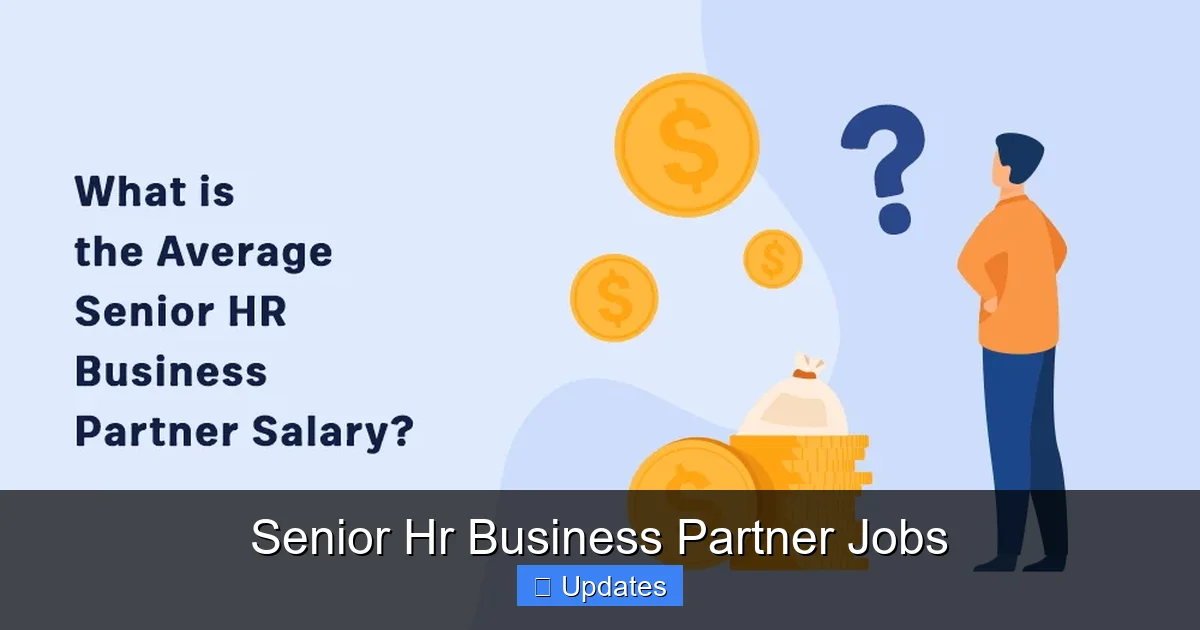 Senior Hr Business Partner Jobs