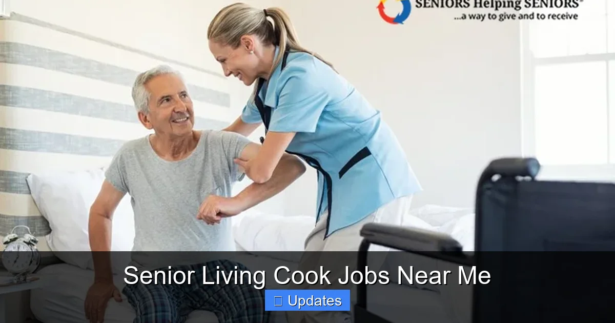 Senior Living Cook Jobs Near Me