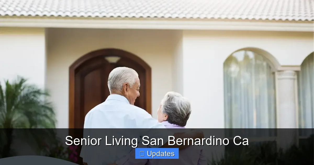 Senior Living San Bernardino Ca