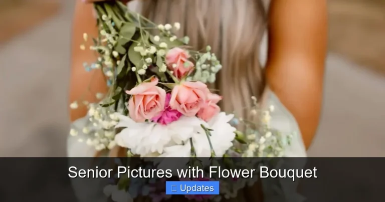 Senior Pictures with Flower Bouquet