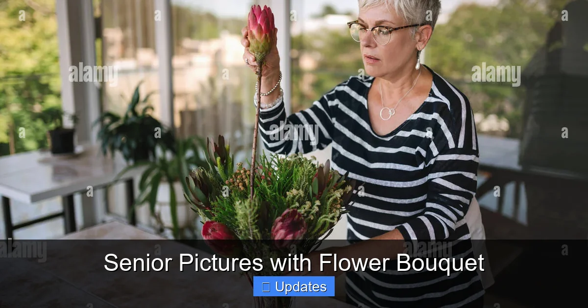 Senior Pictures with Flower Bouquet