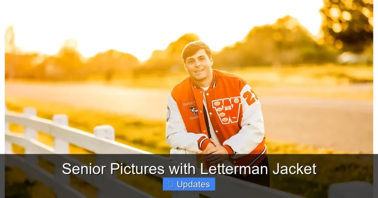 Senior Pictures with Letterman Jacket