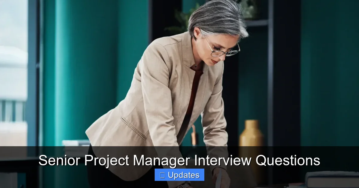 Senior Project Manager Interview Questions - SeniorsProTalk