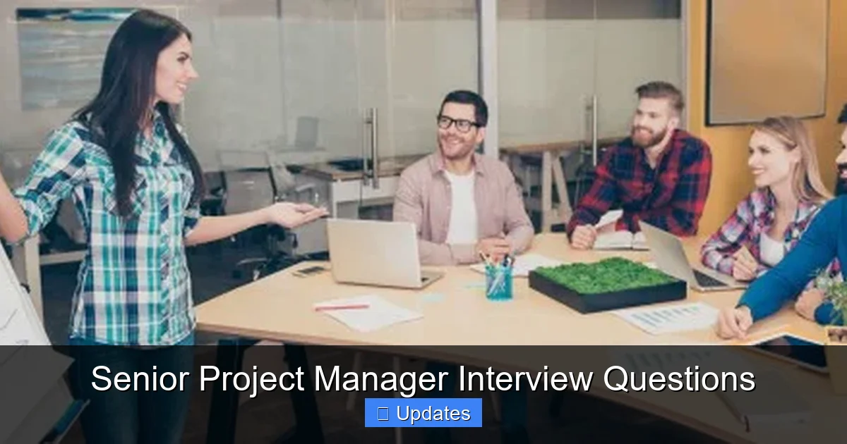 Senior Project Manager Interview Questions - SeniorsProTalk