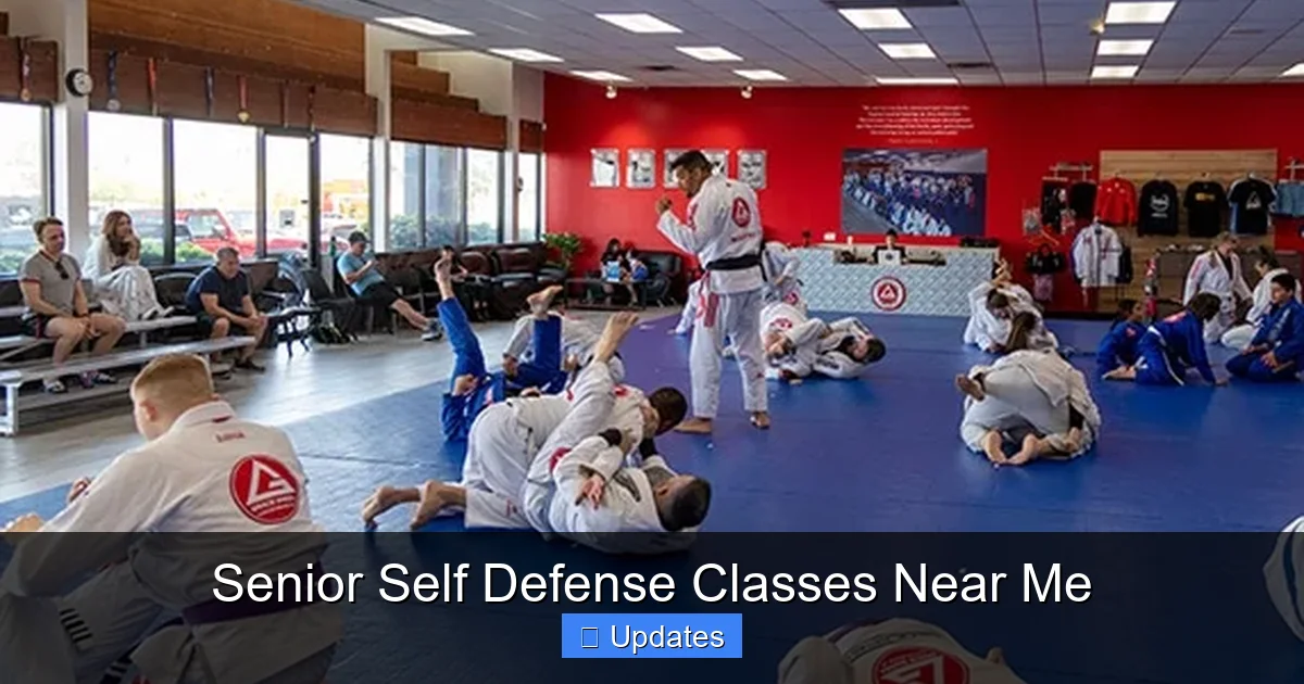 Senior Self Defense Classes Near Me