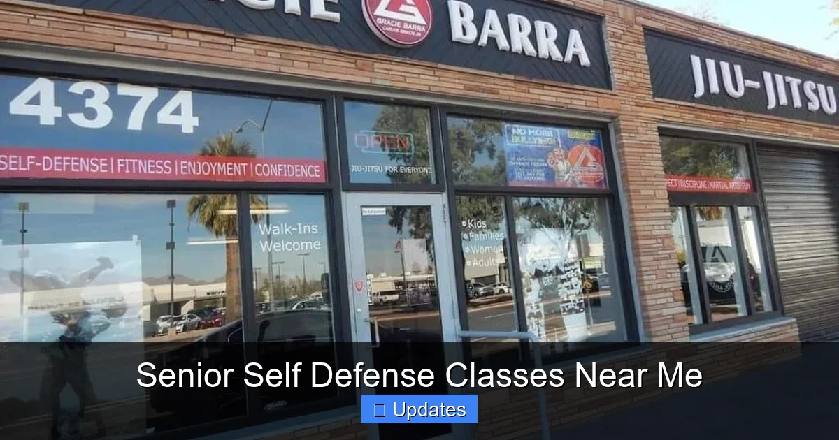 Senior Self Defense Classes Near Me