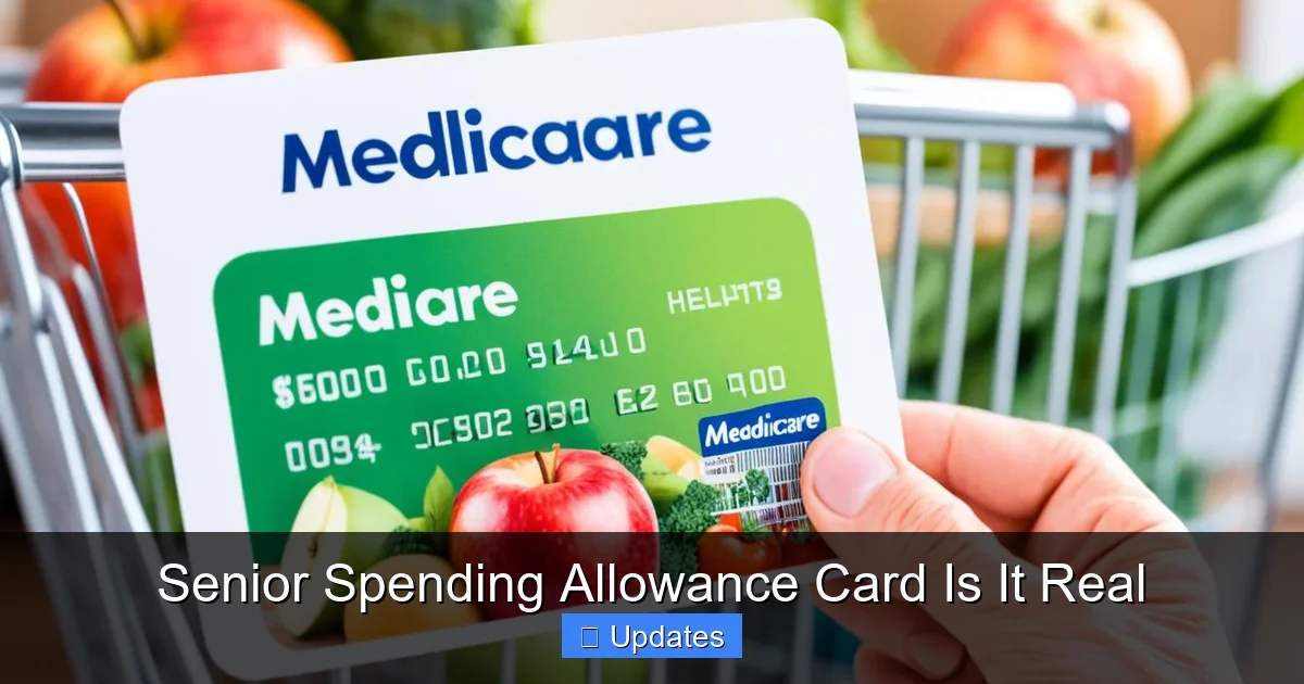 Senior Spending Allowance Card Is It Real