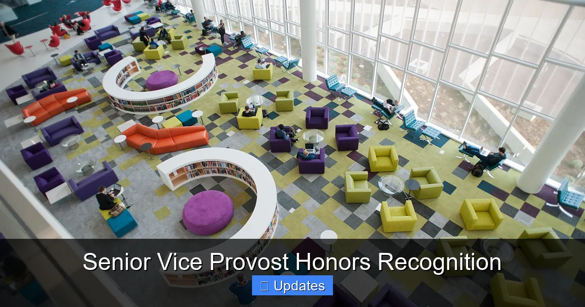 Senior Vice Provost Honors Recognition