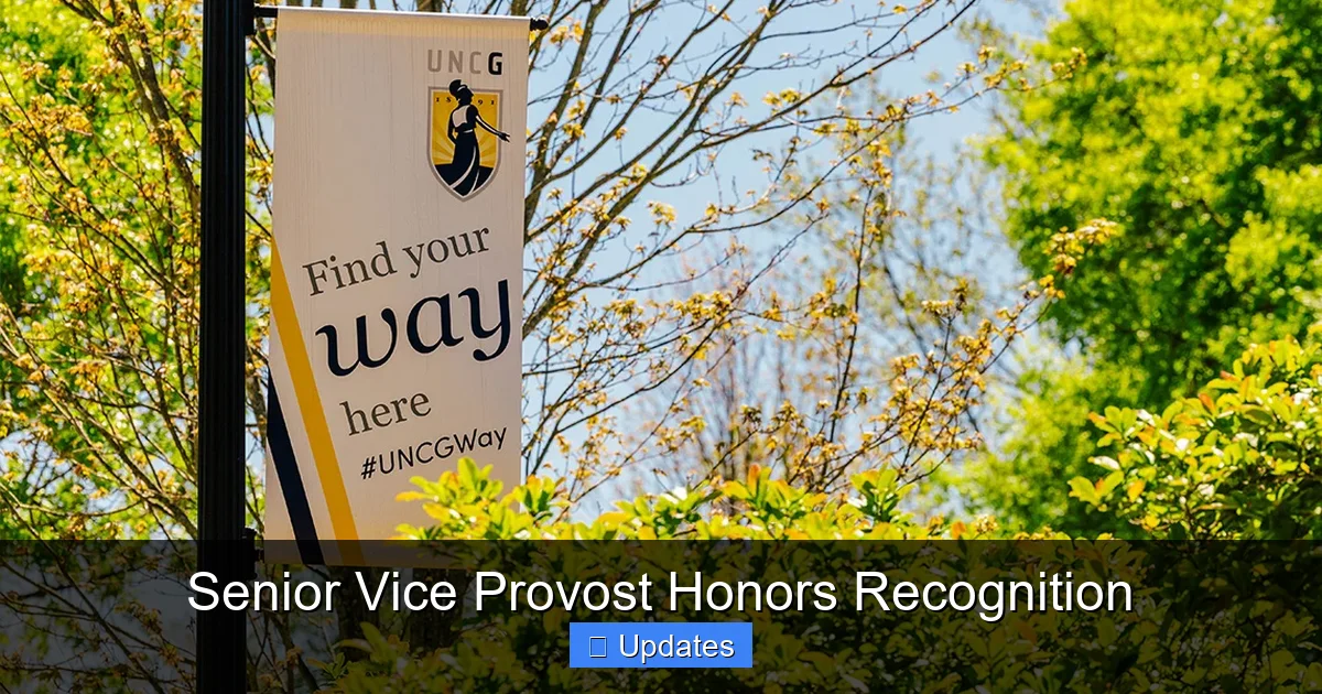 Senior Vice Provost Honors Recognition