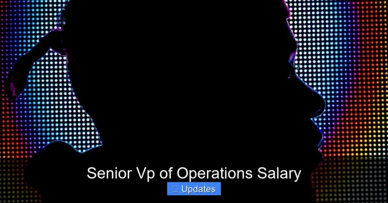 Senior Vp of Operations Salary
