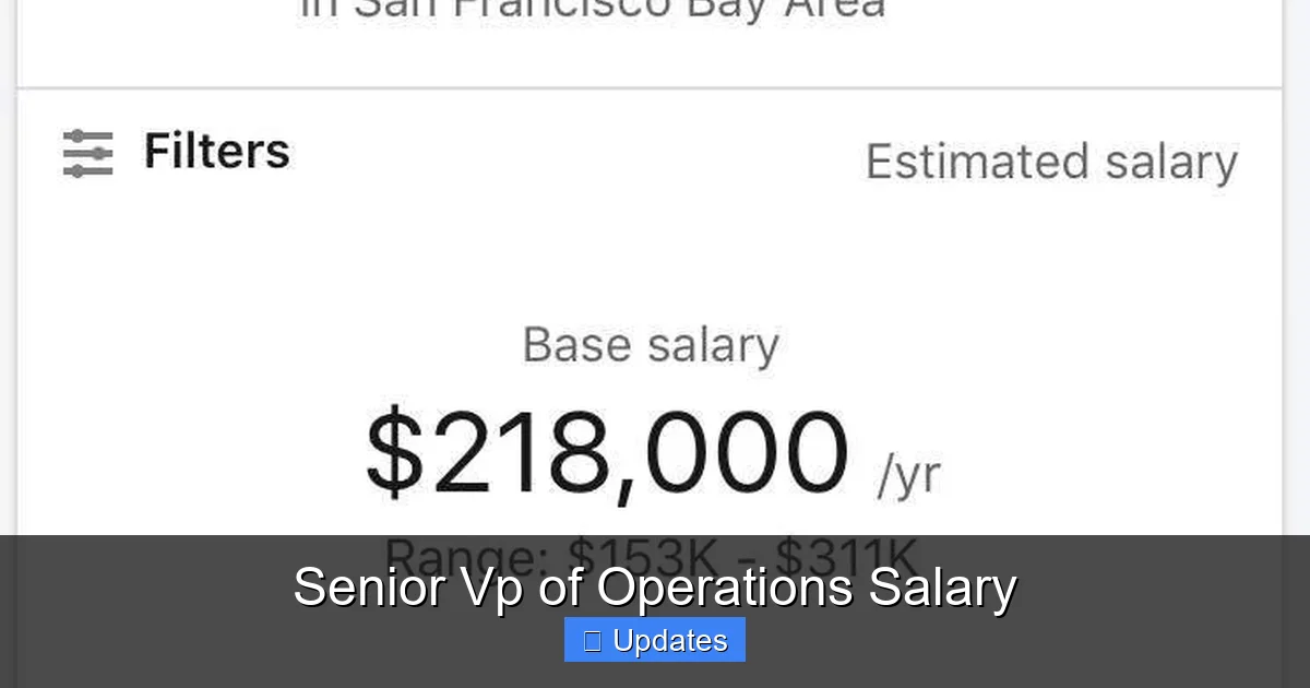 Senior Vp of Operations Salary