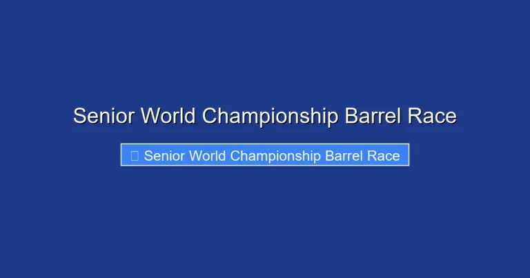 Senior World Championship Barrel Race