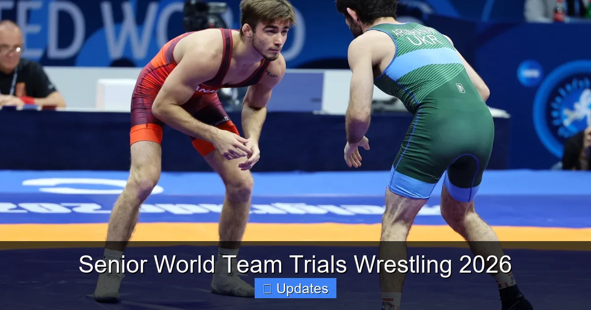 Senior World Team Trials Wrestling 2026