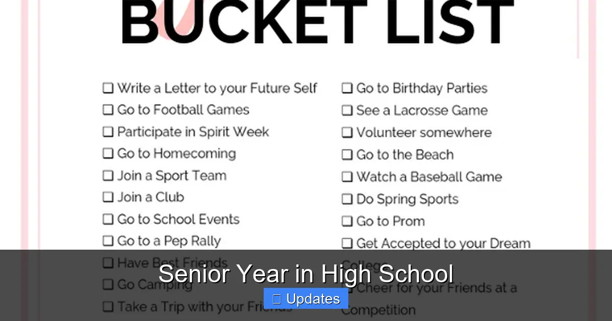 Senior Year in High School