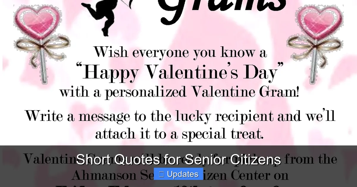 Short Quotes for Senior Citizens