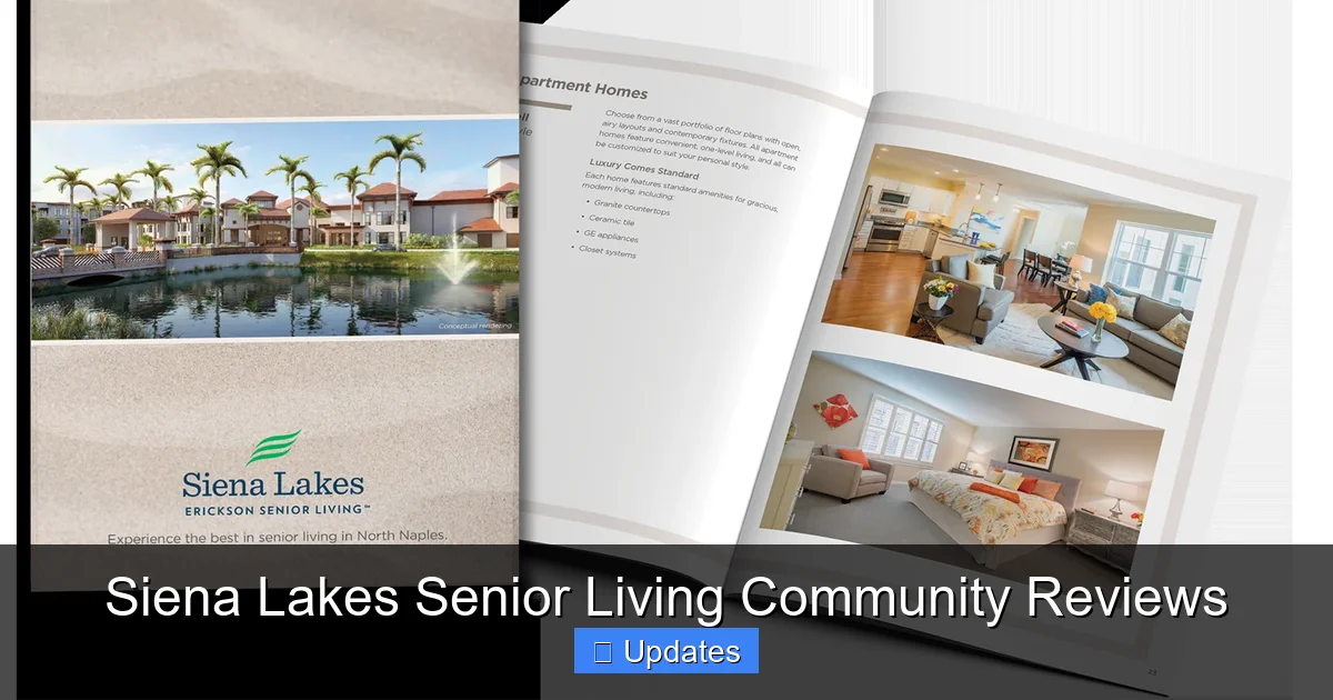 Siena Lakes Senior Living Community Reviews