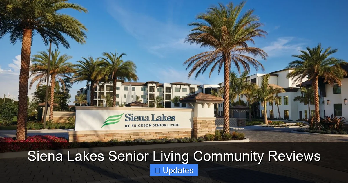 Siena Lakes Senior Living Community Reviews