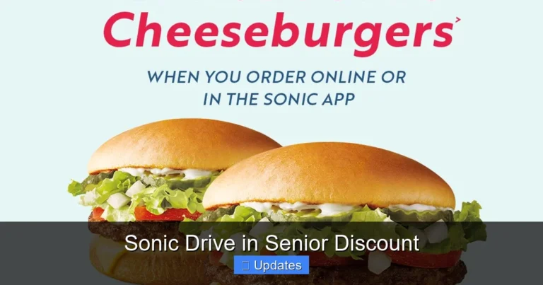 Sonic Drive in Senior Discount