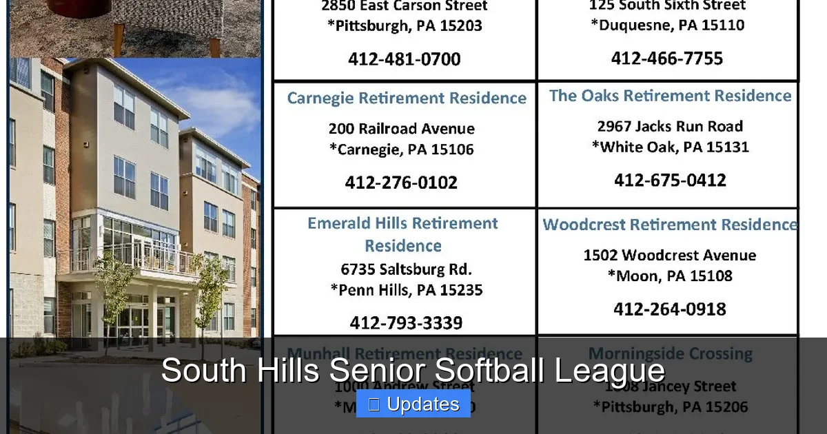 South Hills Senior Softball League