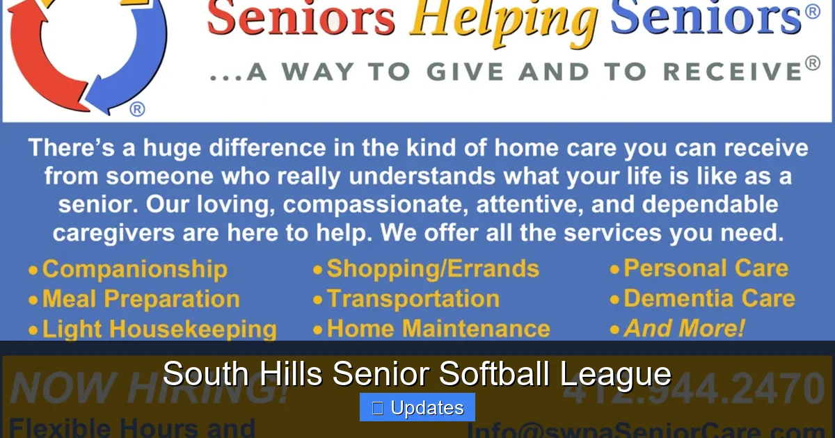South Hills Senior Softball League