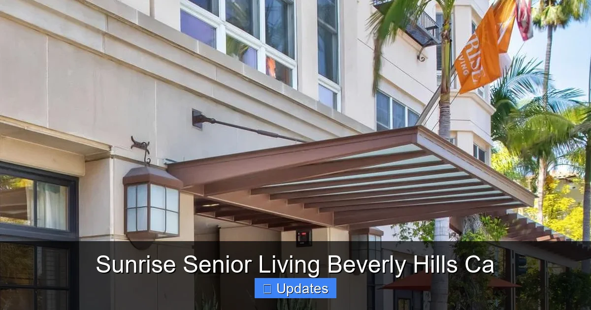 Sunrise Senior Living Beverly Hills Ca