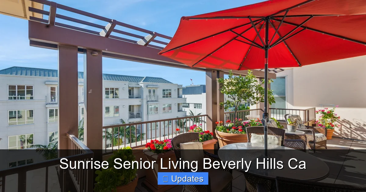 Sunrise Senior Living Beverly Hills Ca