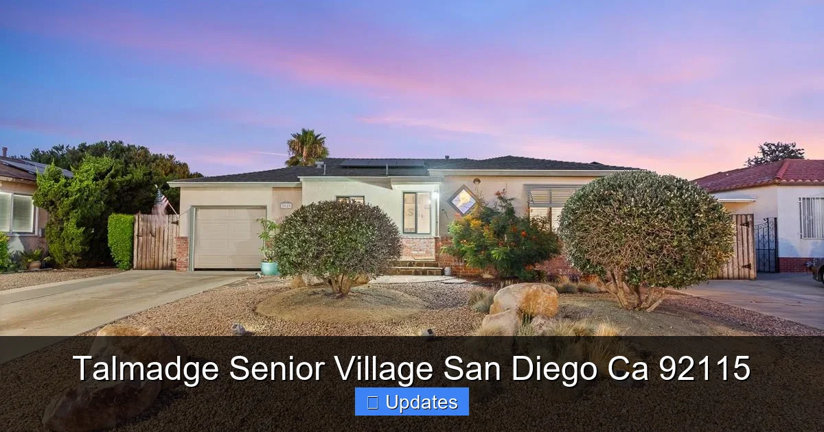 Talmadge Senior Village San Diego Ca 92115