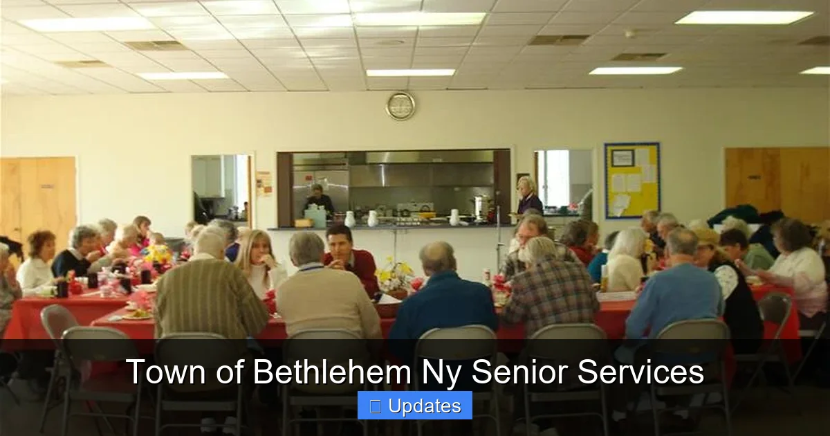 Town of Bethlehem Ny Senior Services