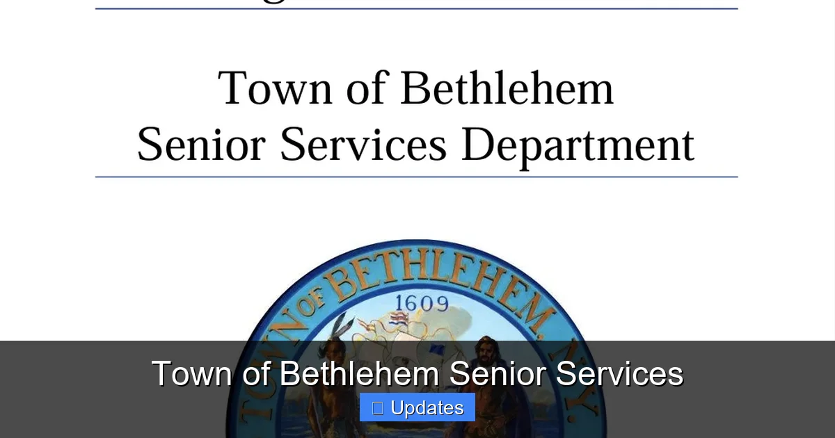 Town of Bethlehem Senior Services