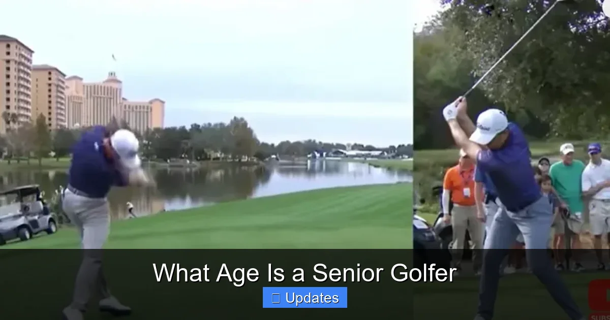 What Age Is a Senior Golfer