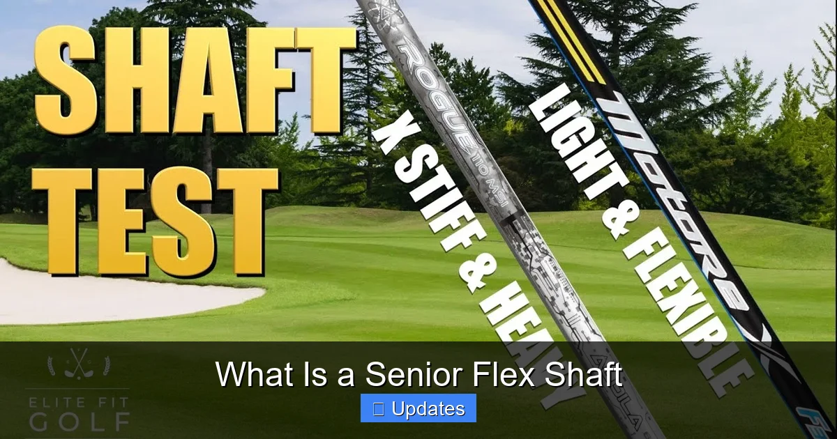 What Is a Senior Flex Shaft