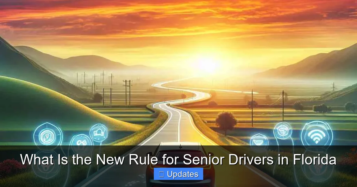 What Is the New Rule for Senior Drivers in Florida