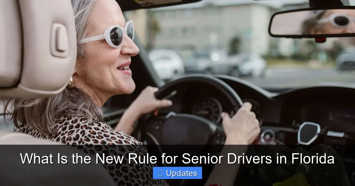 What Is the New Rule for Senior Drivers in Florida
