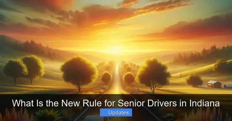What Is the New Rule for Senior Drivers in Indiana