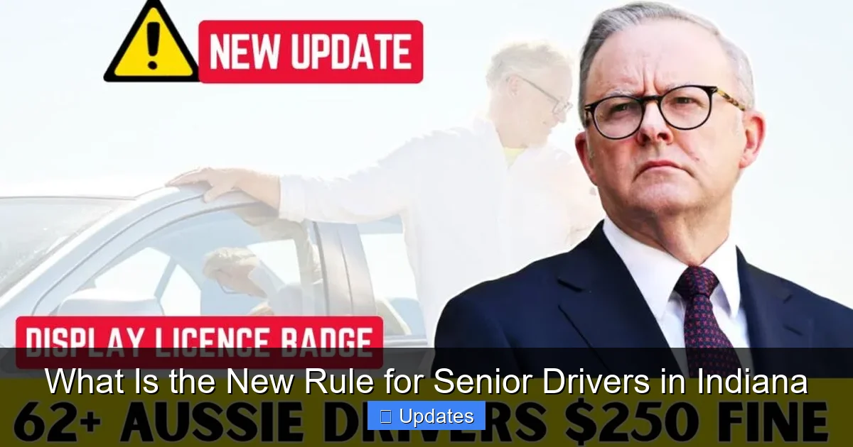 What Is the New Rule for Senior Drivers in Indiana