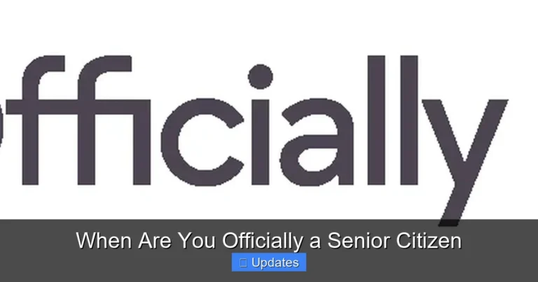 When Are You Officially a Senior Citizen