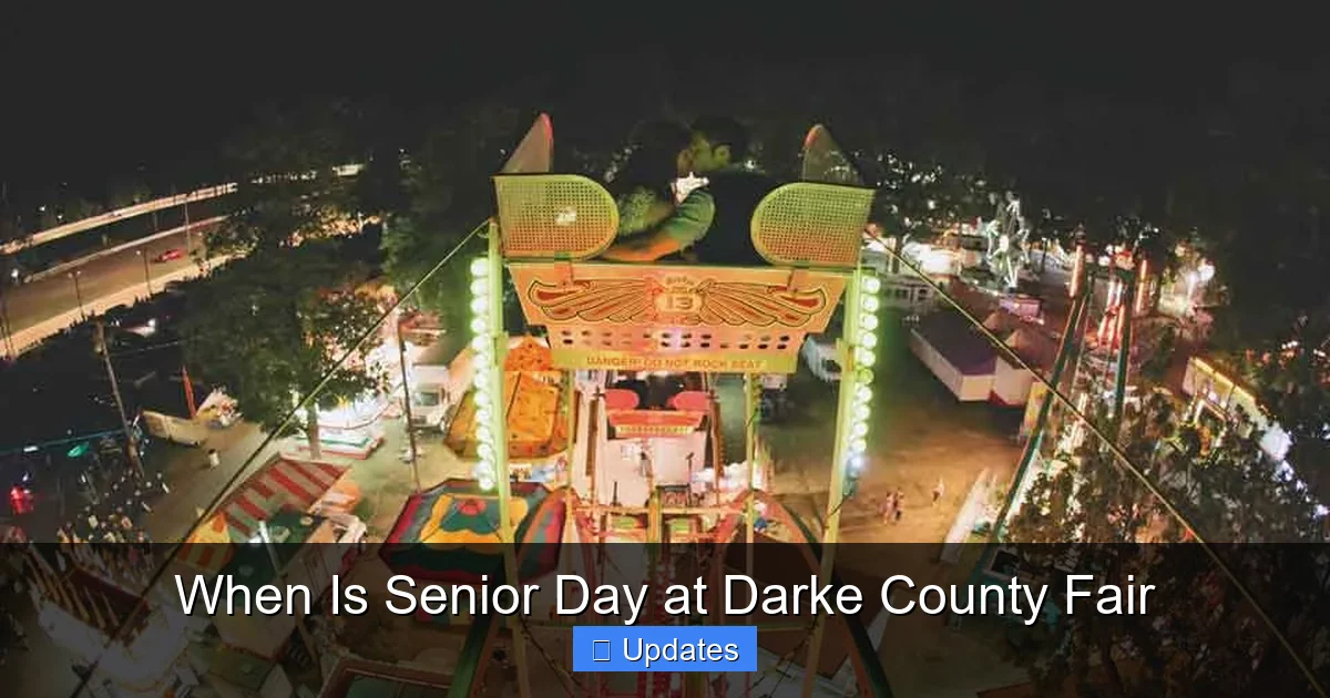 When Is Senior Day at Darke County Fair