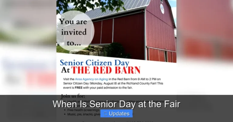 When Is Senior Day at the Fair