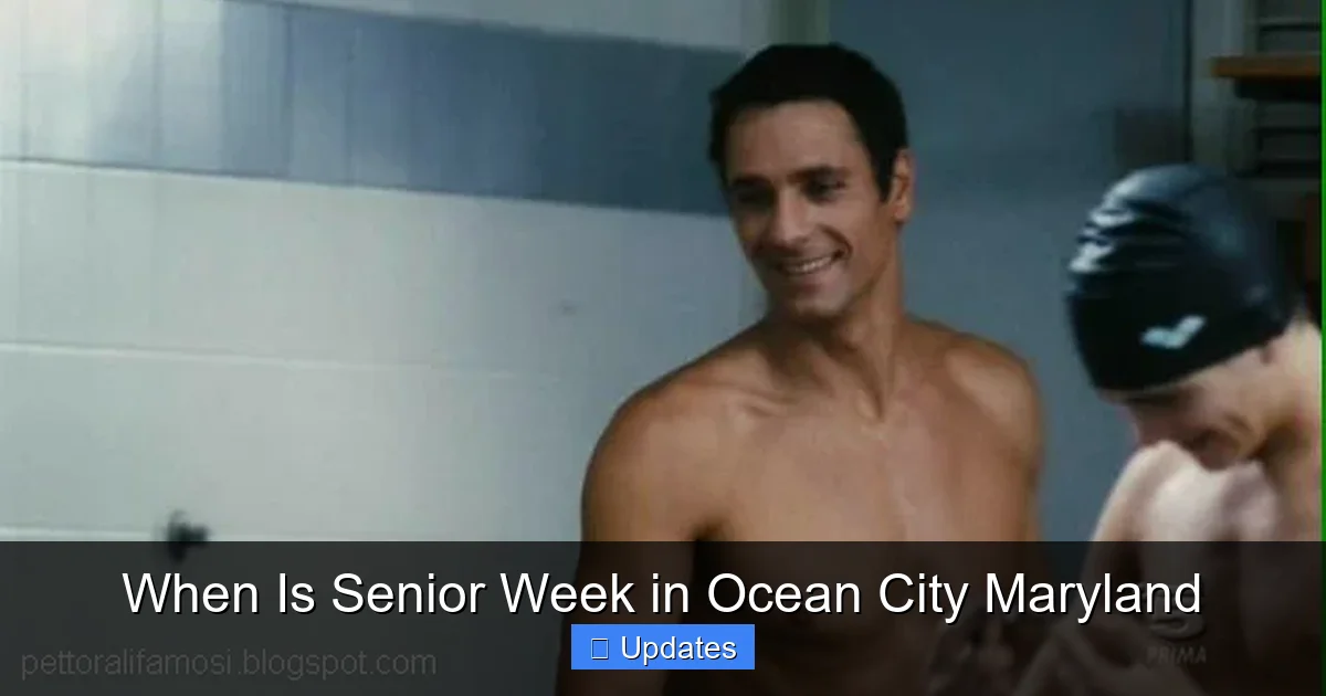 When Is Senior Week in Ocean City Maryland