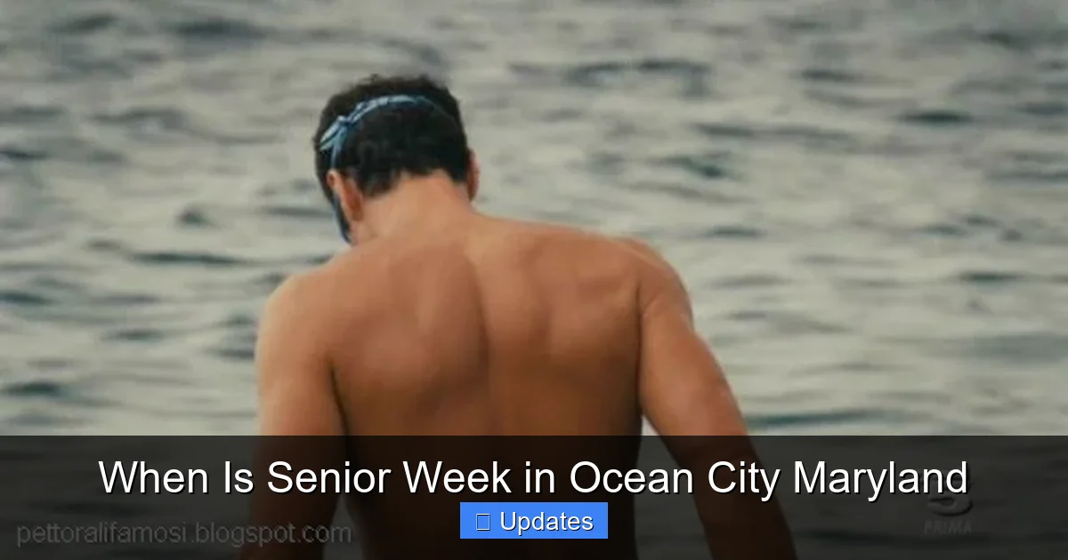 When Is Senior Week in Ocean City Maryland