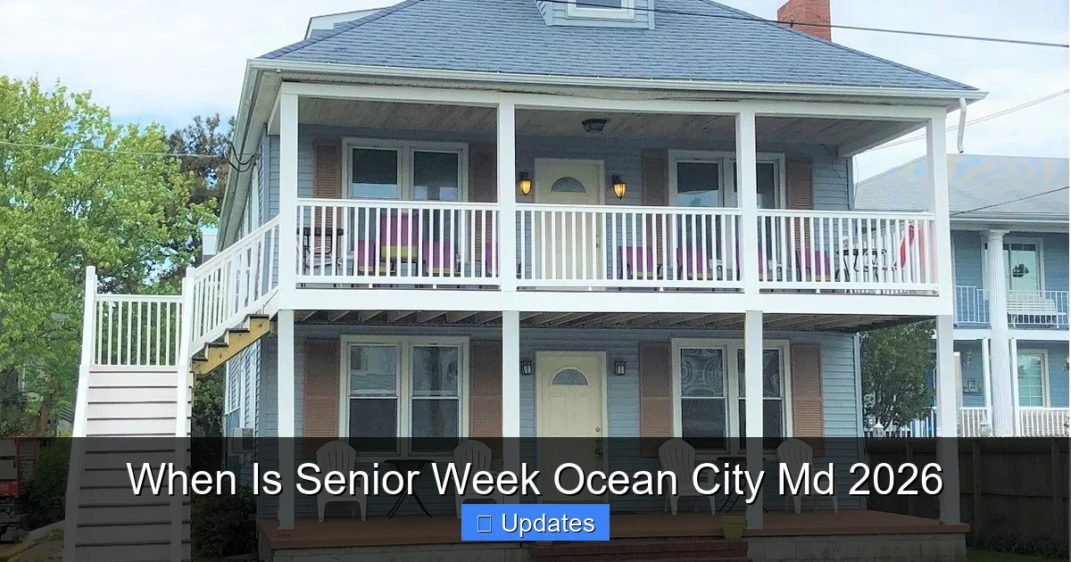 When Is Senior Week Ocean City Md 2026