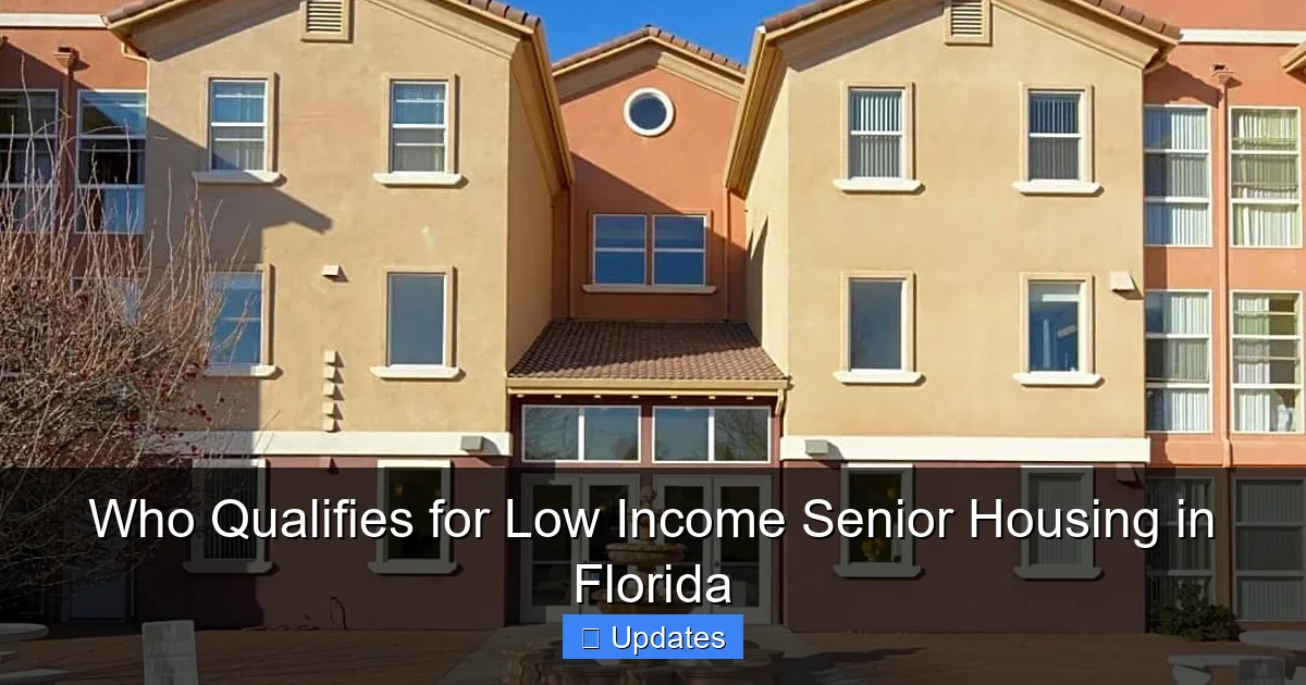 Who Qualifies for Low Income Senior Housing in Florida