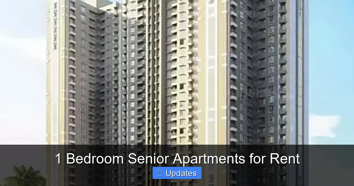 1 Bedroom Senior Apartments for Rent