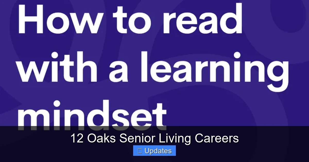 12 Oaks Senior Living Careers