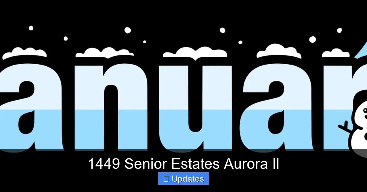 1449 Senior Estates Aurora Il