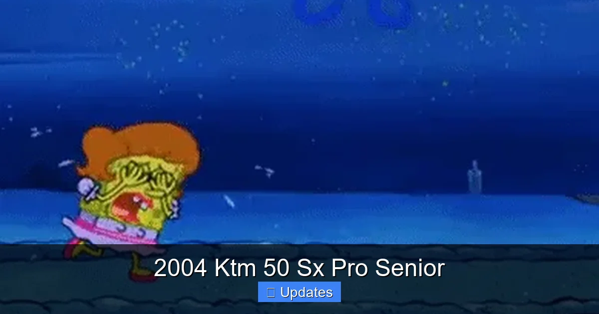 2004 Ktm 50 Sx Pro Senior
