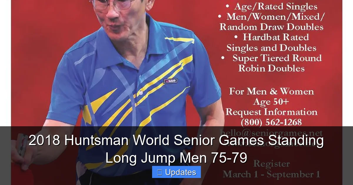 2018 Huntsman World Senior Games Standing Long Jump Men 75-79