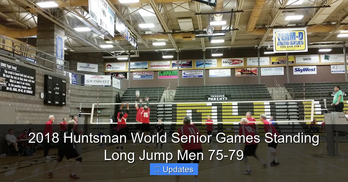 2018 Huntsman World Senior Games Standing Long Jump Men 75-79