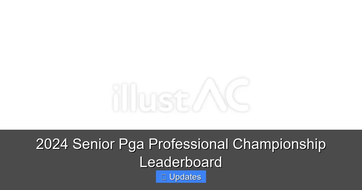 2024 Senior Pga Professional Championship Leaderboard